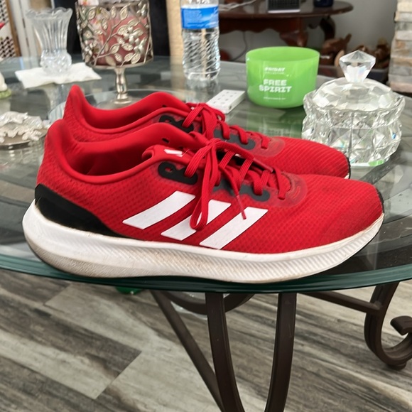 ☁️ADIDAS CLOUD FOAM ATHLETIC SHOES SIZE 11 RED GREAT CONDITION! - Picture 4 of 9